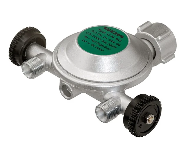 DRUKREGELAAR DIN DUO 2 x 1/4"LI/50MB/1KG
