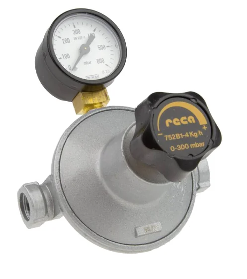 Drukregelaar 0 - 300Mbar met Manometer