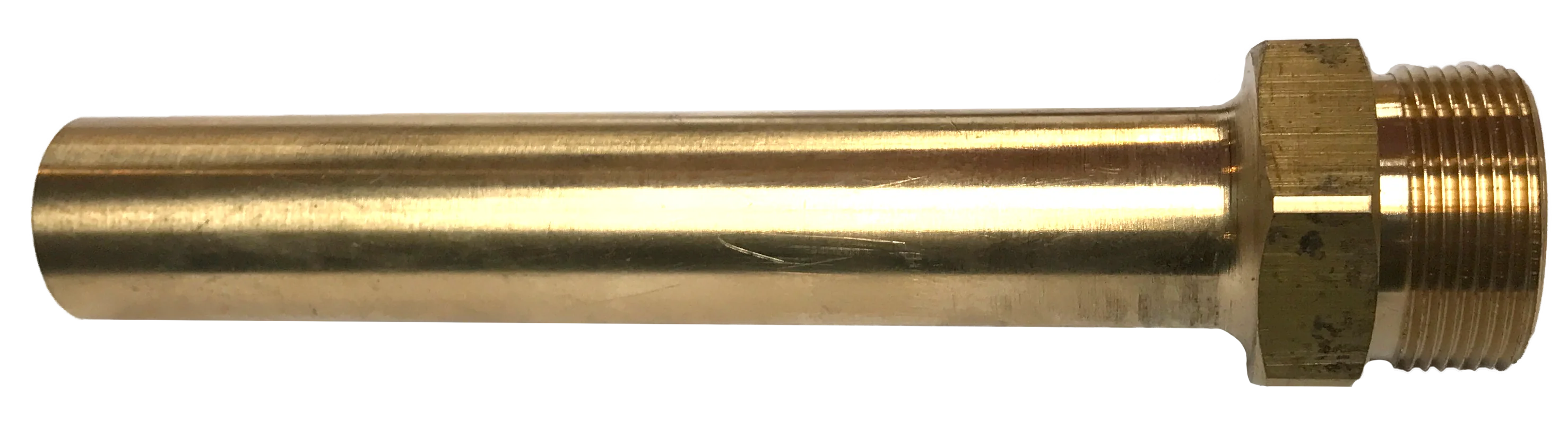 Verlengpijp messing 10cm